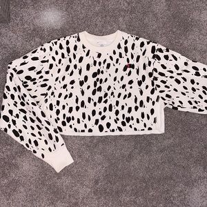 Champion Dalmatian Reverse Weave Cropped Sweatshirt